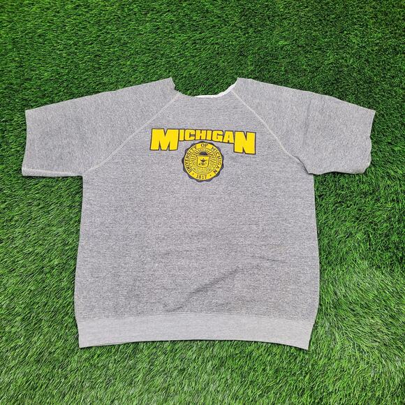 Vintage University-of Michigan Sweatshirt Womens Large 21x23 Boxy - Picture 1 of 12